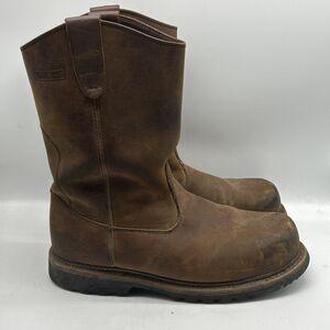 Thorogood Wellington Boots Mens 11W Steel Toe Leather Safety Work‎ Western